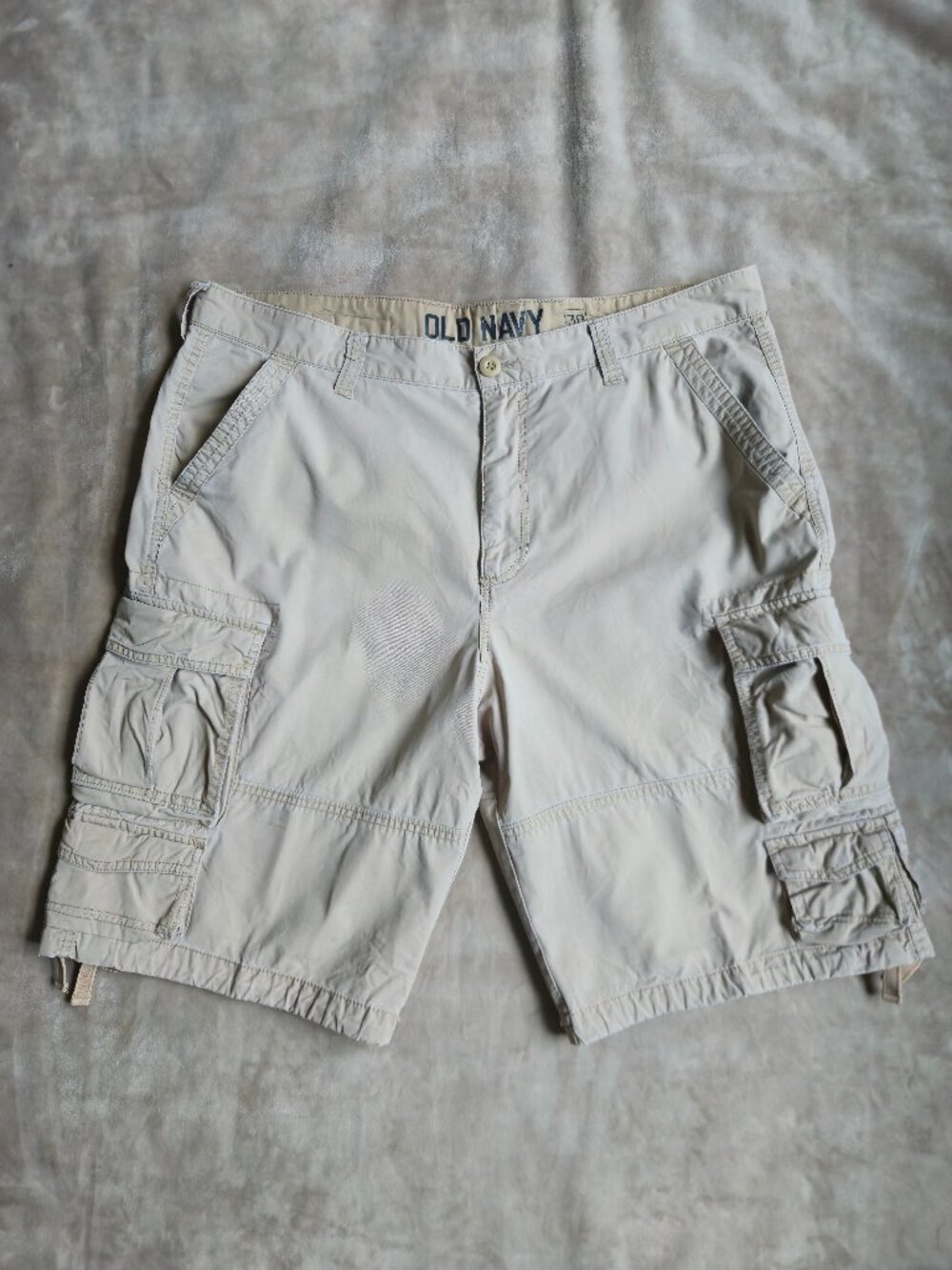 Old Navy 100% Cotton Multi-Pocket Classic Cargo Shorts Tan Khaki Men's 38